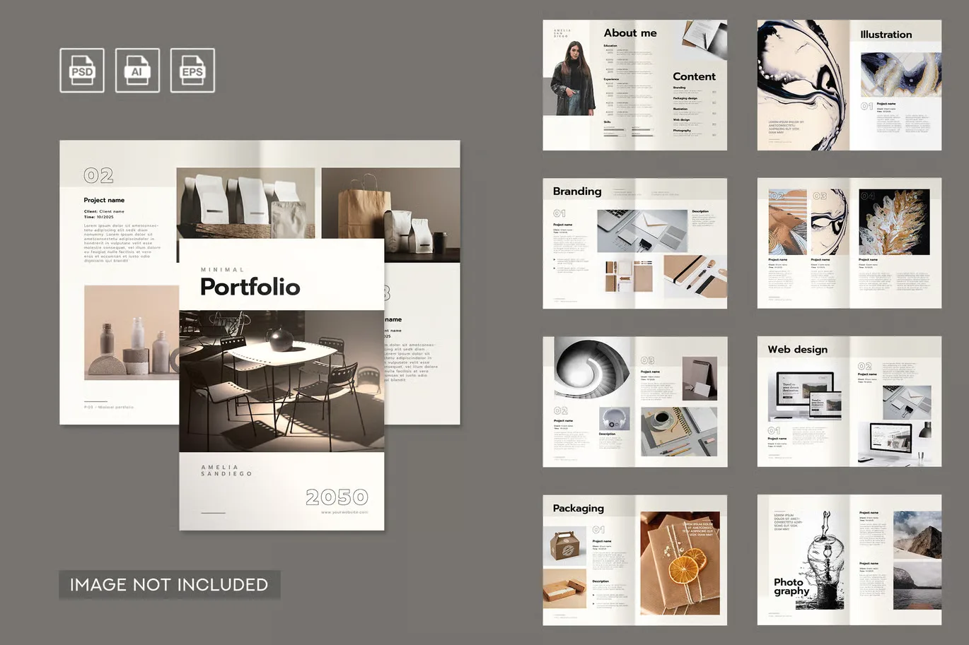 Modern Minimal Portfolio Company Profile Design