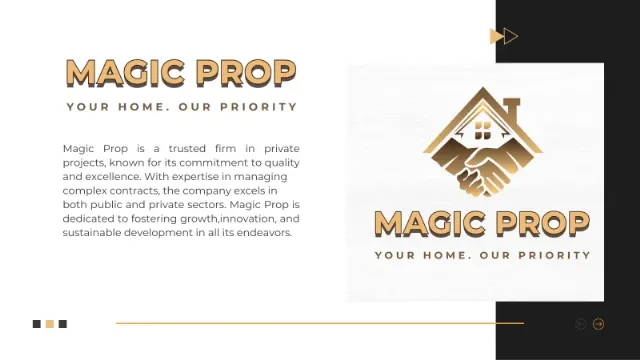 Company Profile Design for real estate company in Bangalore Magic Prop — Construction company profile design