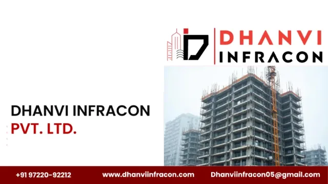 Company Profile Design for Construction company in ahmedabad Dhanvi infra — Construction company profile design