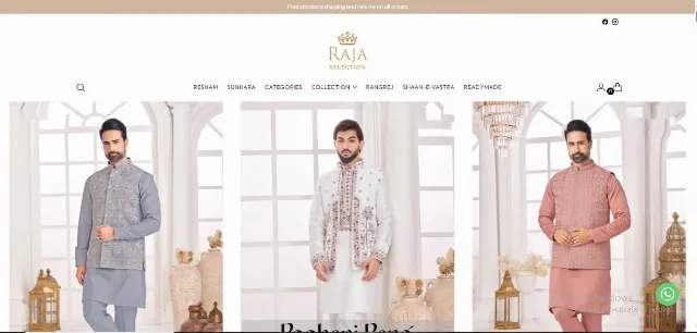 Website Design for clothes company in ahmedabad raja selection — IT Services company profile design