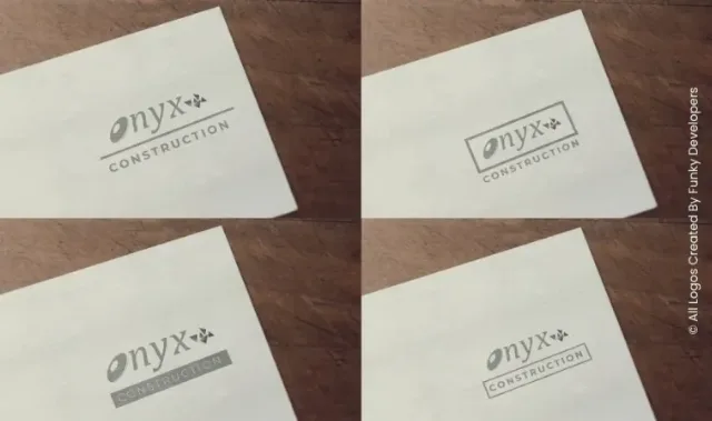 Logo Design for Construction Company Onyx Construction — Construction company profile design