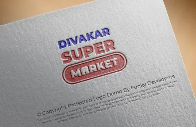 Logo Design for Retail Grocery / Supermarket Business Divakar Super Market — IT Services company profile design India