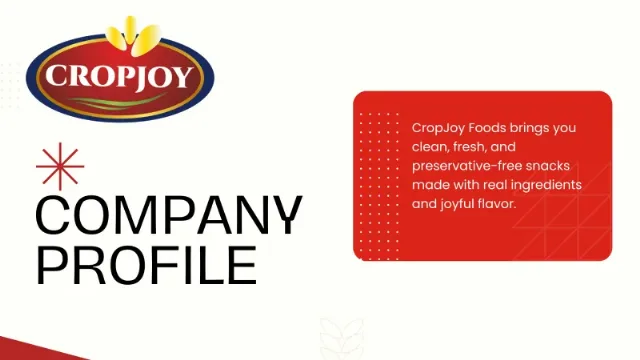 Company Profile Design for Food Company in Madhya Pradesh Cropjoy Foods — Manufacturing company profile design