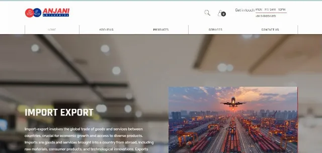 Website Design for industrial engineering and manufacturing company in ahmedabad anjani corporation — Manufacturing company profile design