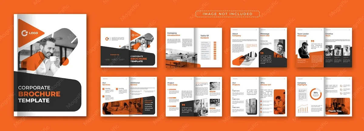 Corporate company profile brochure template design