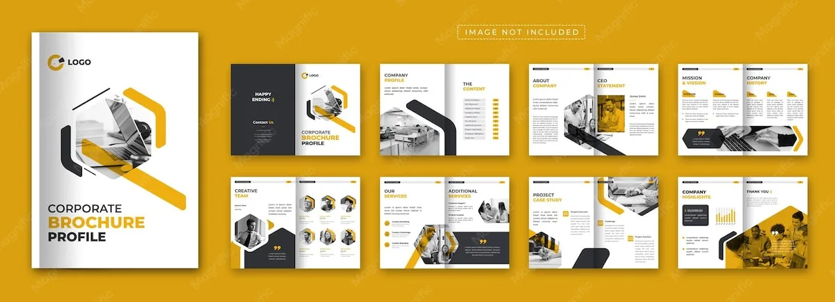 Corporate company profile brochure template design