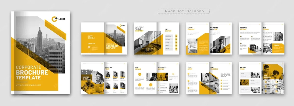 Corporate company profile brochure template design