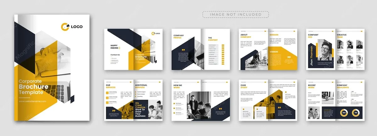 Corporate company profile brochure template design