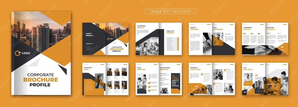 Corporate company profile brochure template design