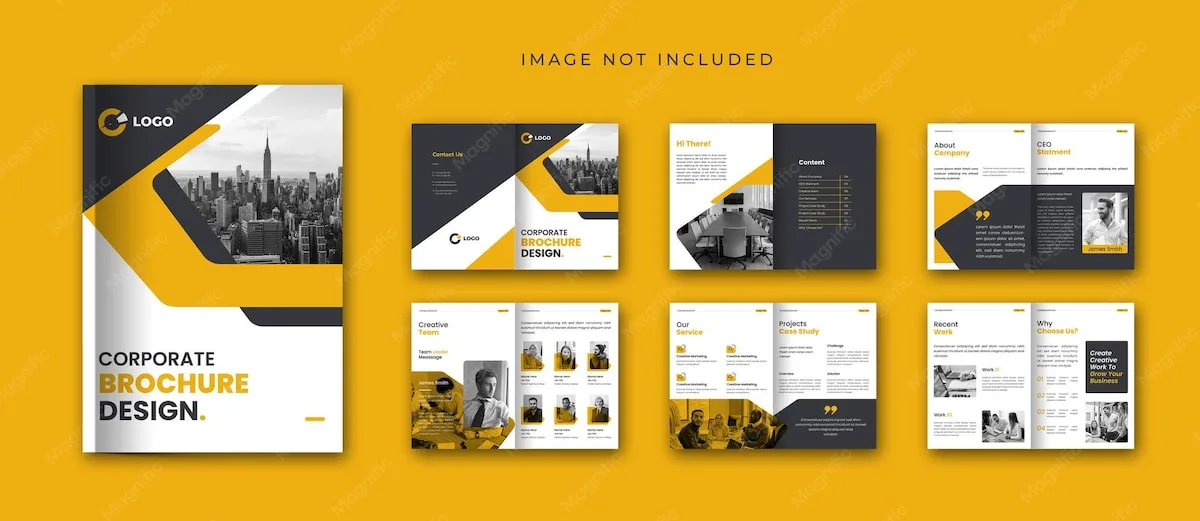 Corporate company profile brochure template design