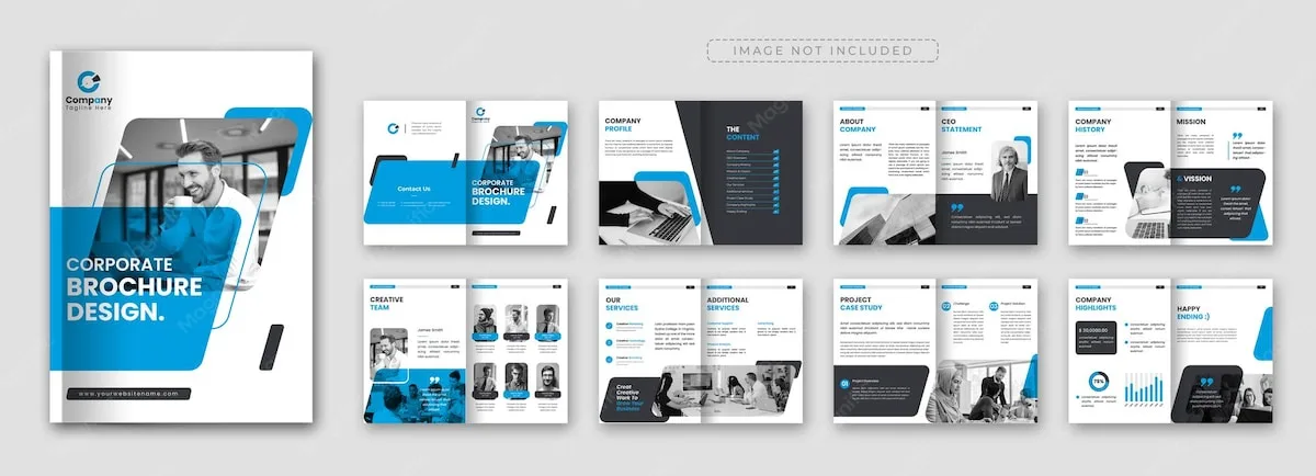Corporate company profile brochure template design