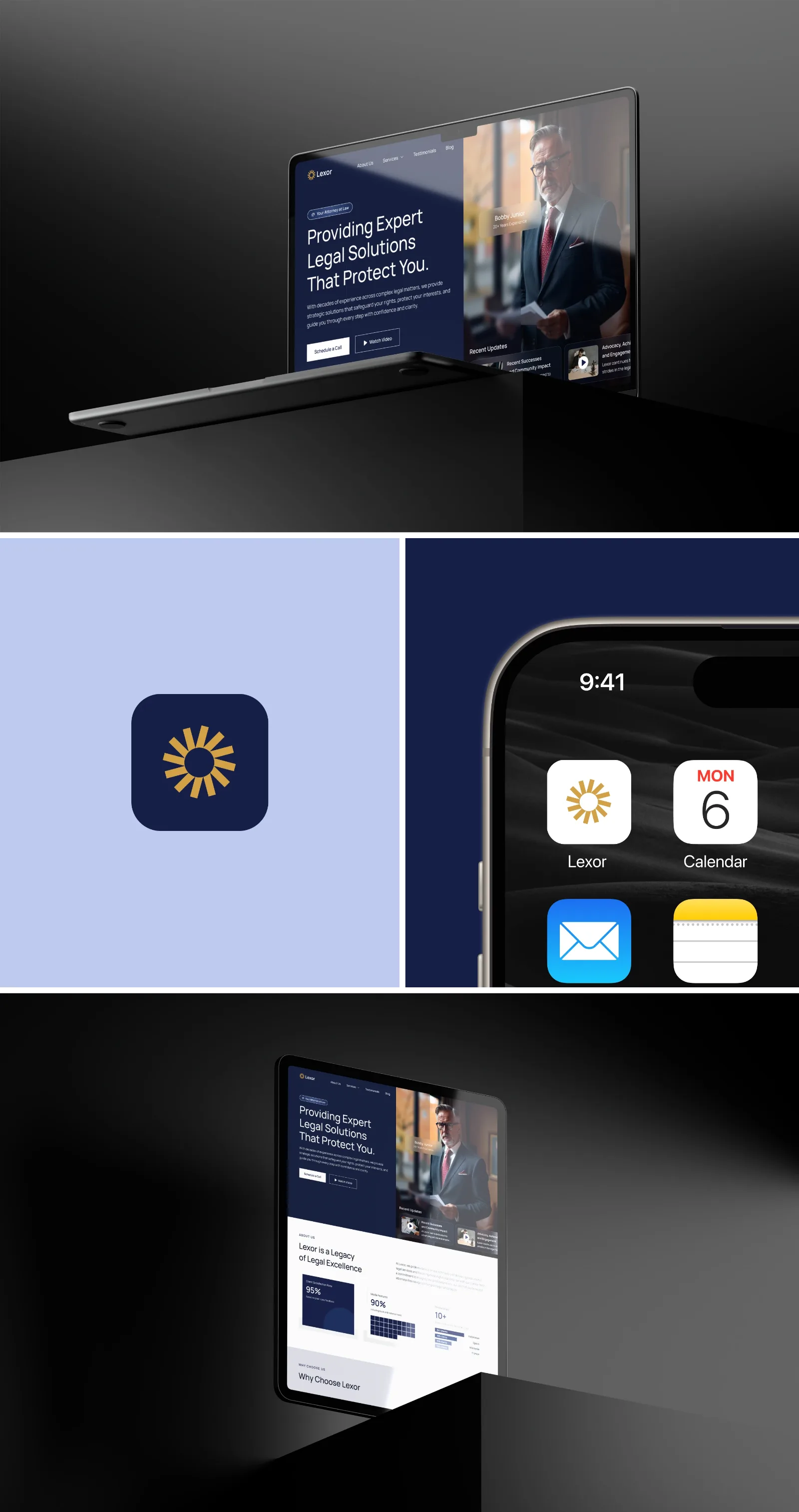 Apex Legal Partners — Law firm website — product packaging design view 2