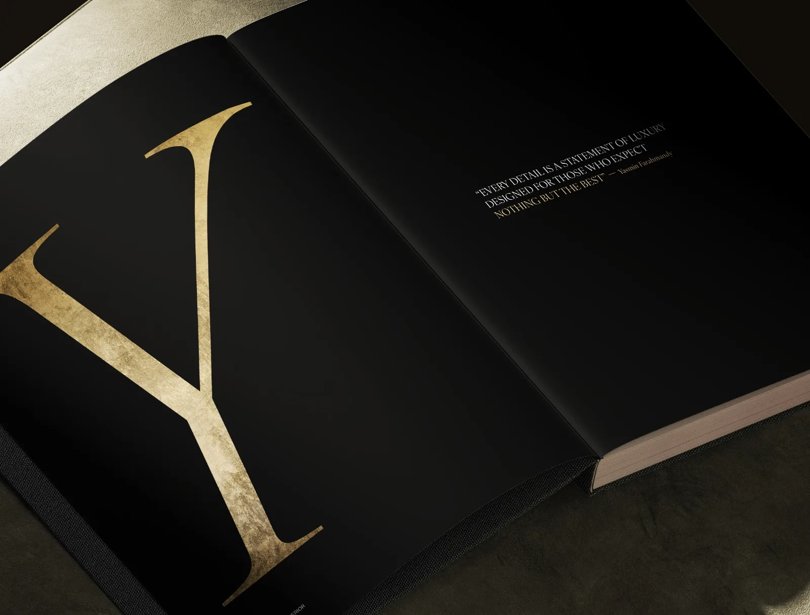 Aurum Atelier Interiors — Company profile design — product packaging design view 6