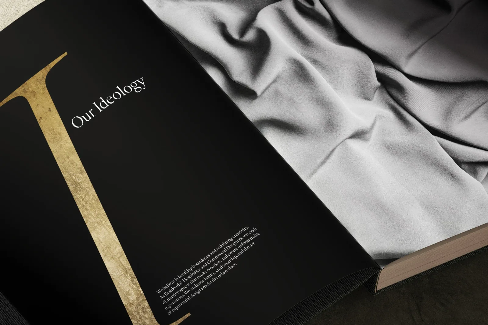 Aurum Atelier Interiors — Company profile design — product packaging design view 7