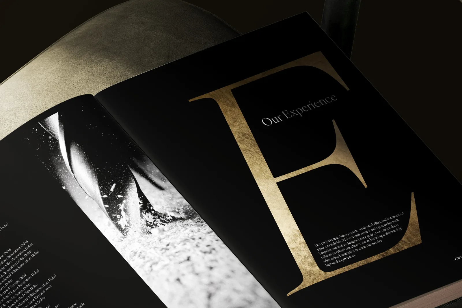 Aurum Atelier Interiors — Company profile design — product packaging design view 8