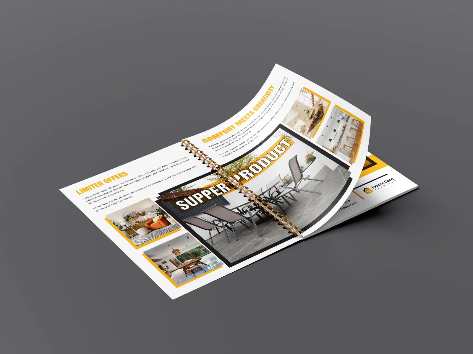 DecoVilla Interiors — Company profile design — product packaging design view 3