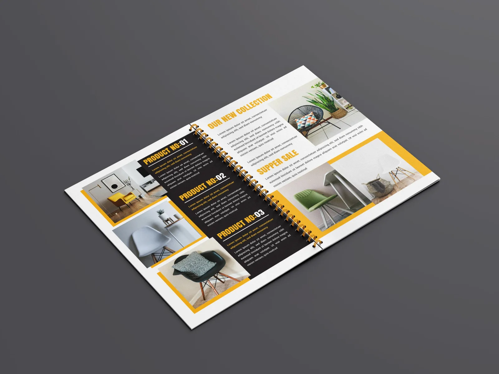 DecoVilla Interiors — Company profile design — product packaging design view 4
