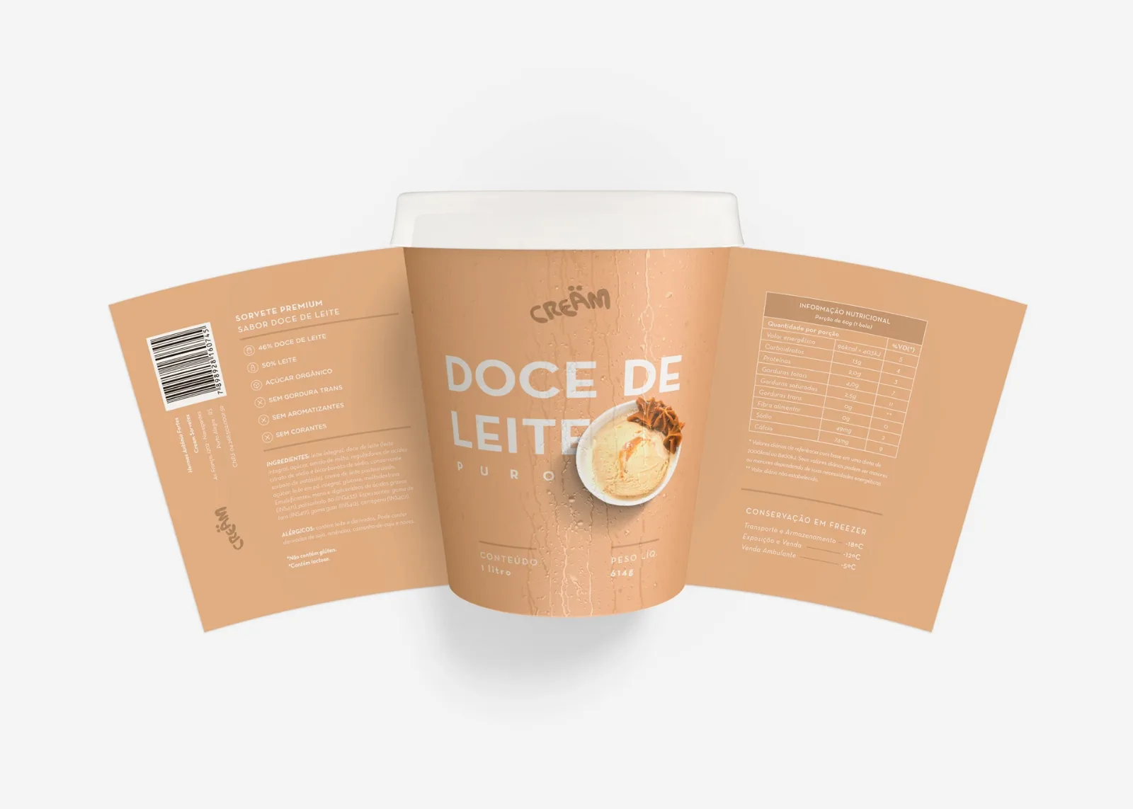 FrostBite — Ice cream & shrikhand tub design — product packaging design view 6