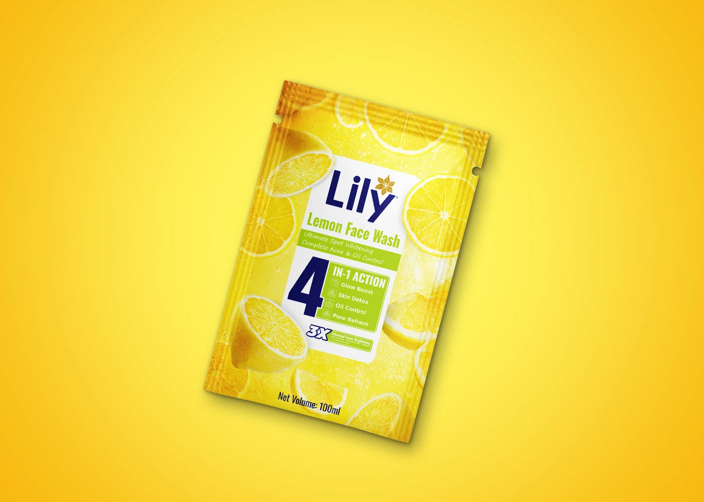 GlowLeaf — Facewash tube & carton design — product packaging design view 4