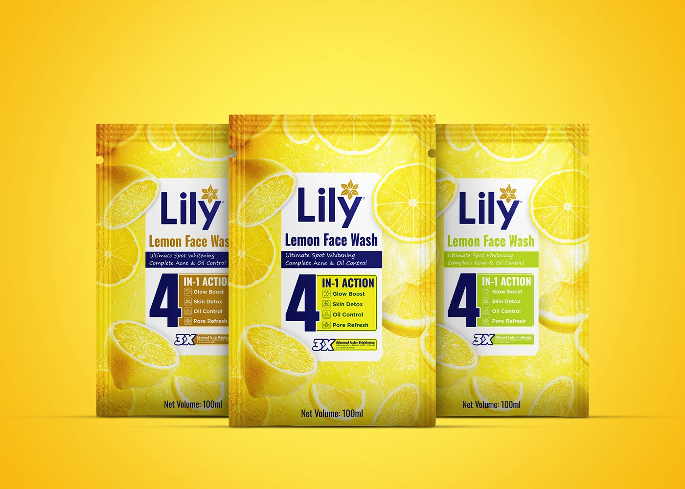 GlowLeaf — Facewash tube & carton design — product packaging design view 5
