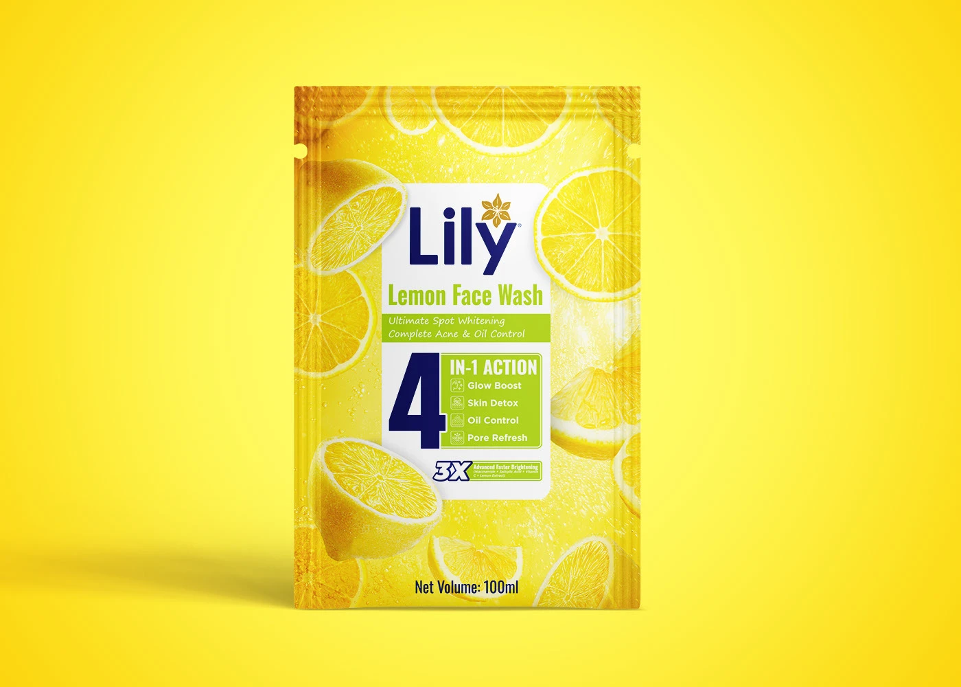 GlowLeaf — Facewash tube & carton design — product packaging design view 6