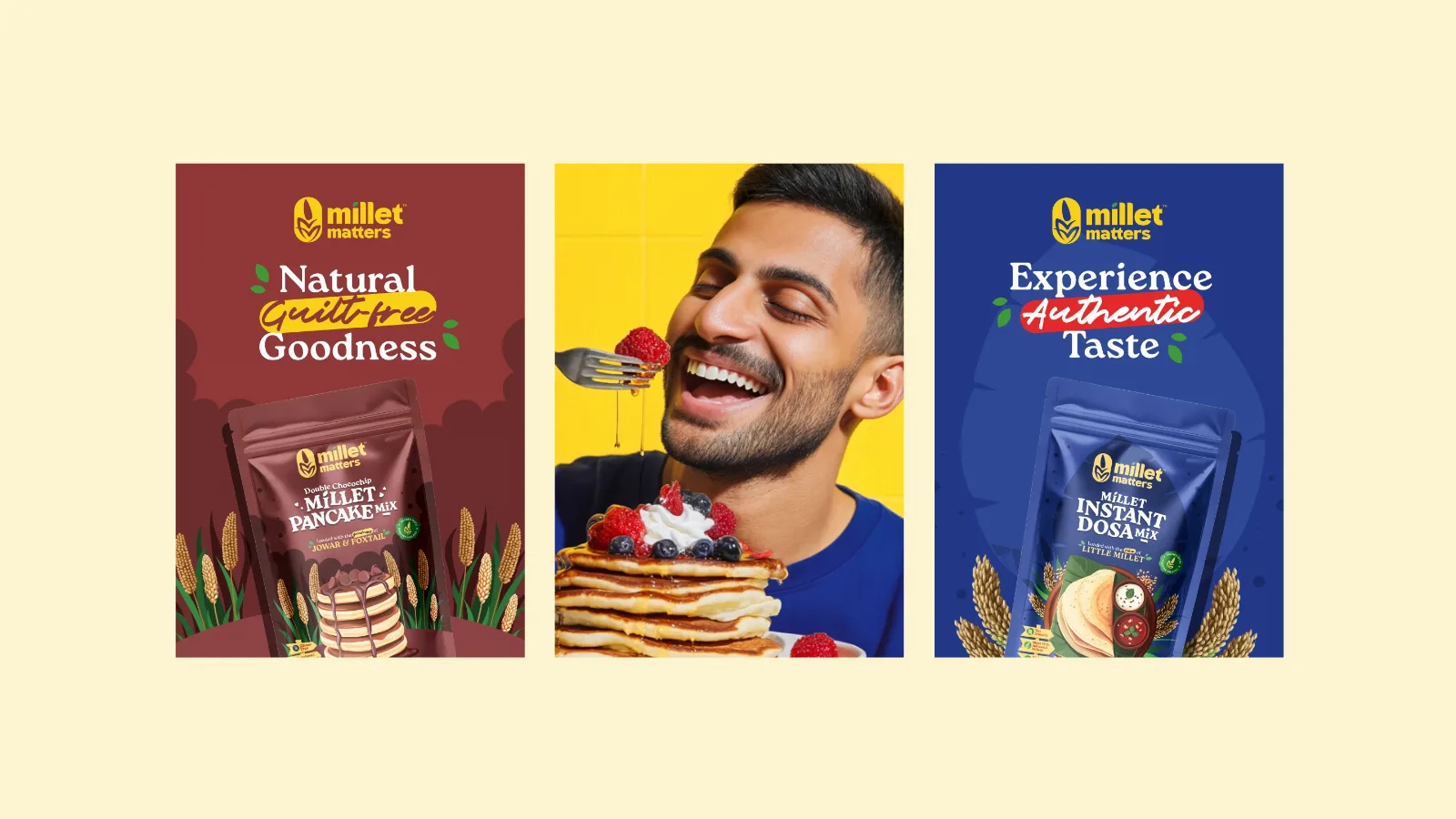 HarvestPulse — Millet snack packaging design — product packaging design view 2