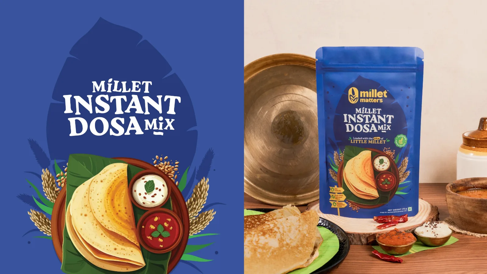 HarvestPulse — Millet snack packaging design — product packaging design view 5