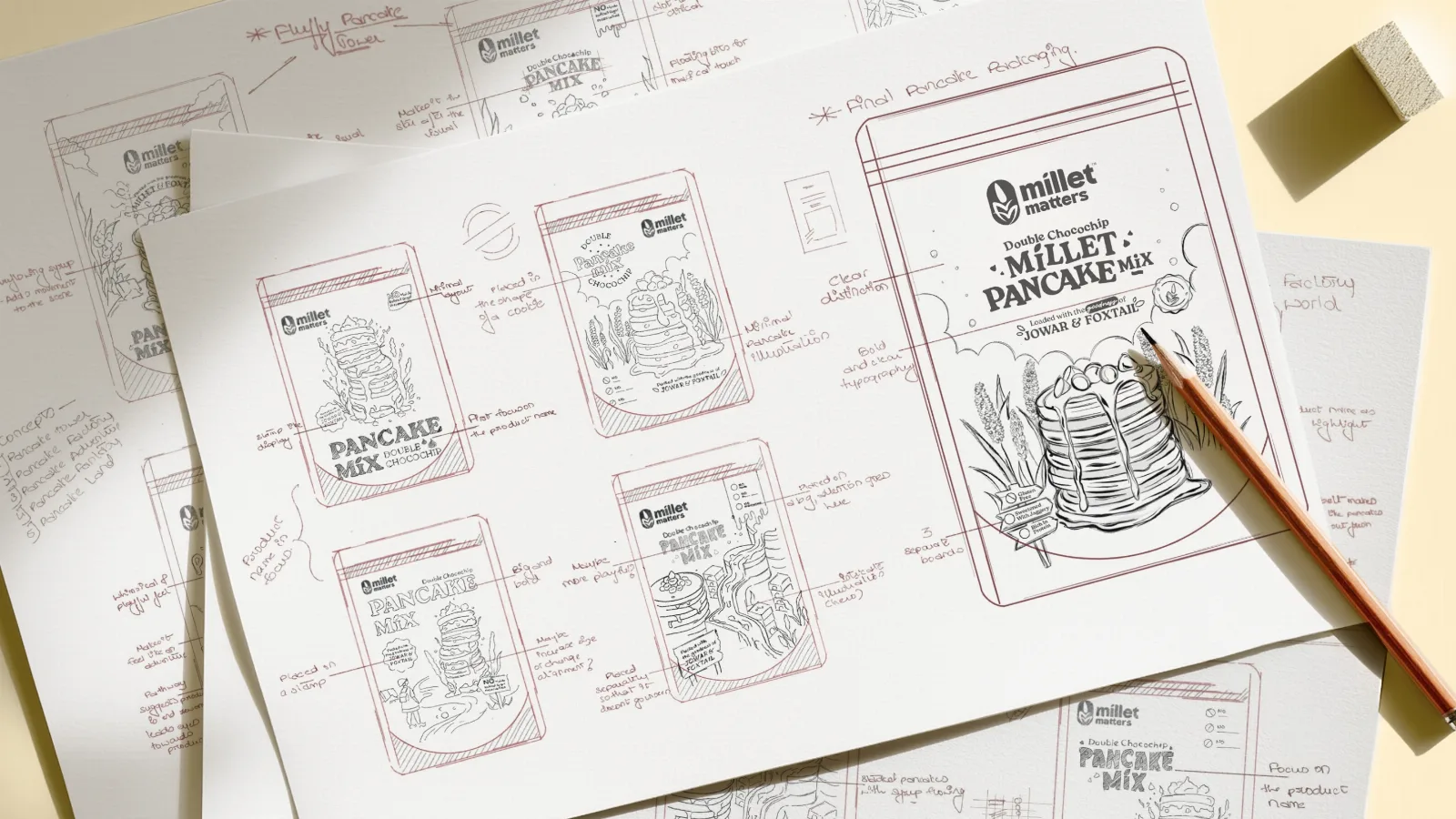 HarvestPulse — Millet snack packaging design — product packaging design view 6