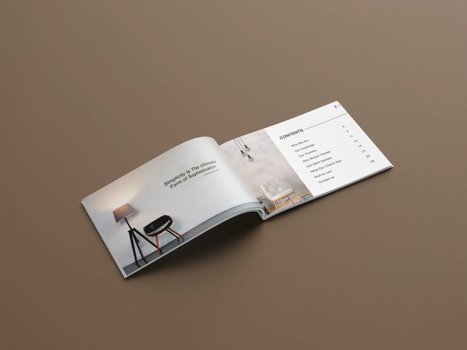NestMod Interiors — Company profile design — product packaging design view 3
