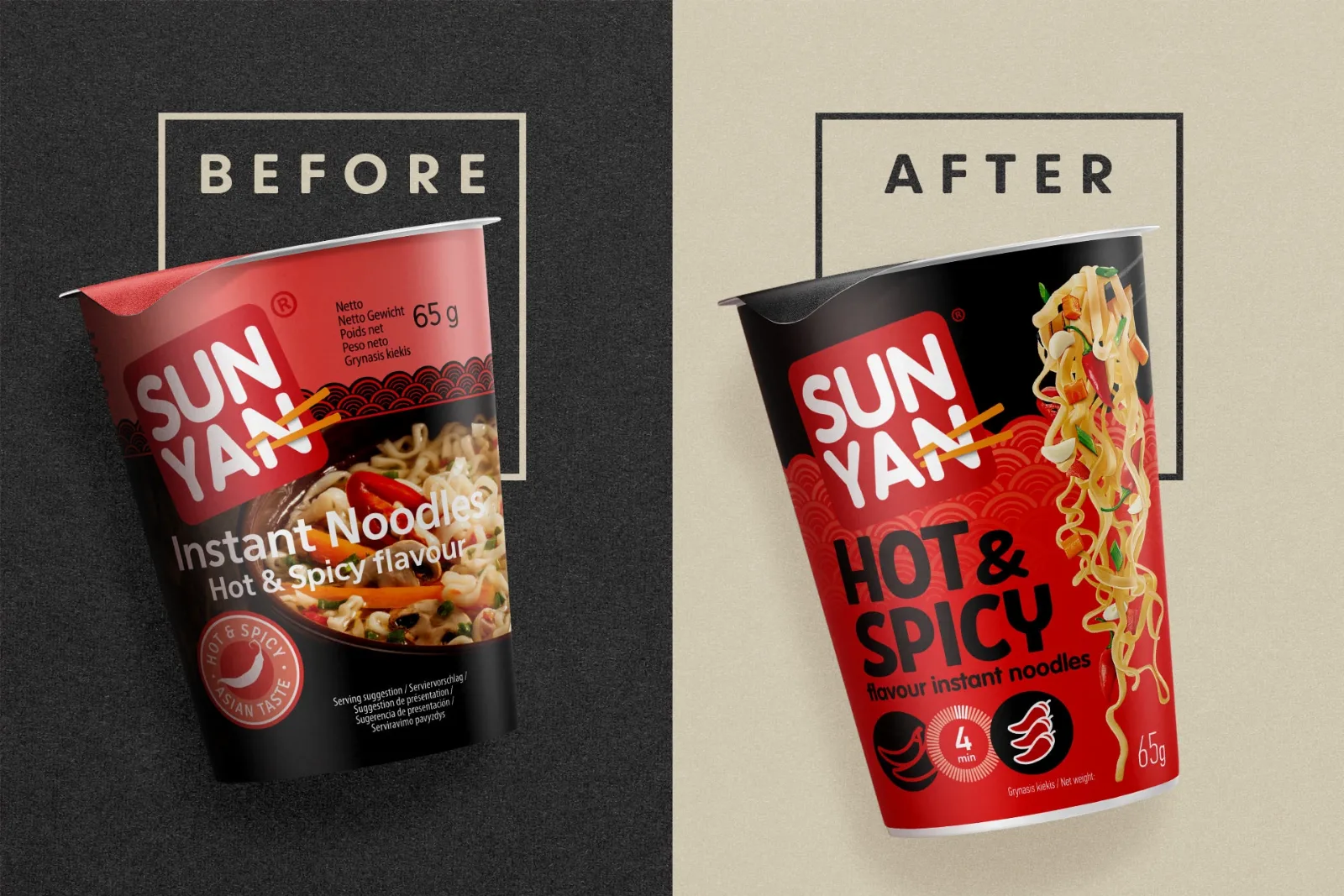 NoodleHub — Instant ramen & noodles packaging — product packaging design view 2