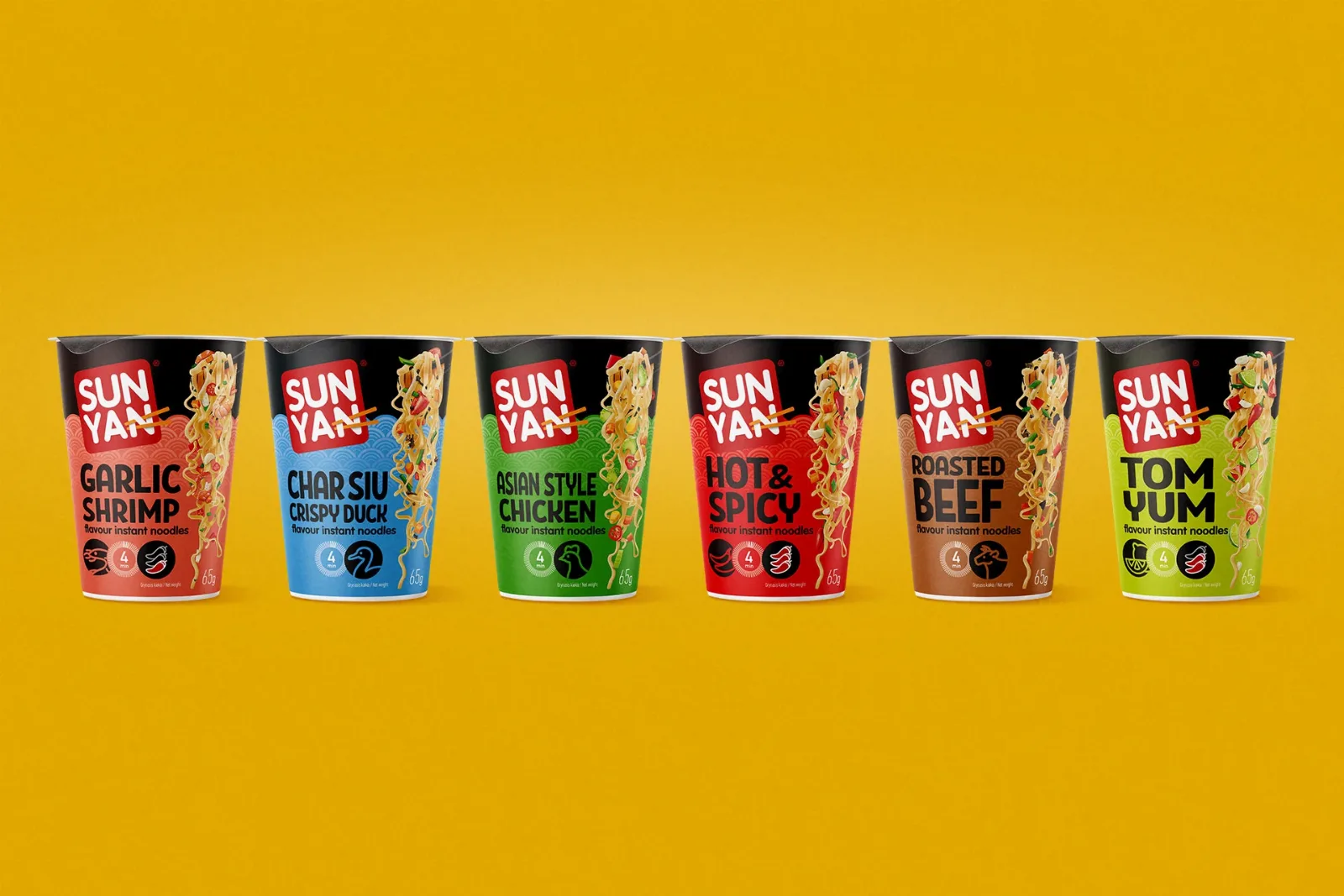 NoodleHub — Instant ramen & noodles packaging — product packaging design view 3