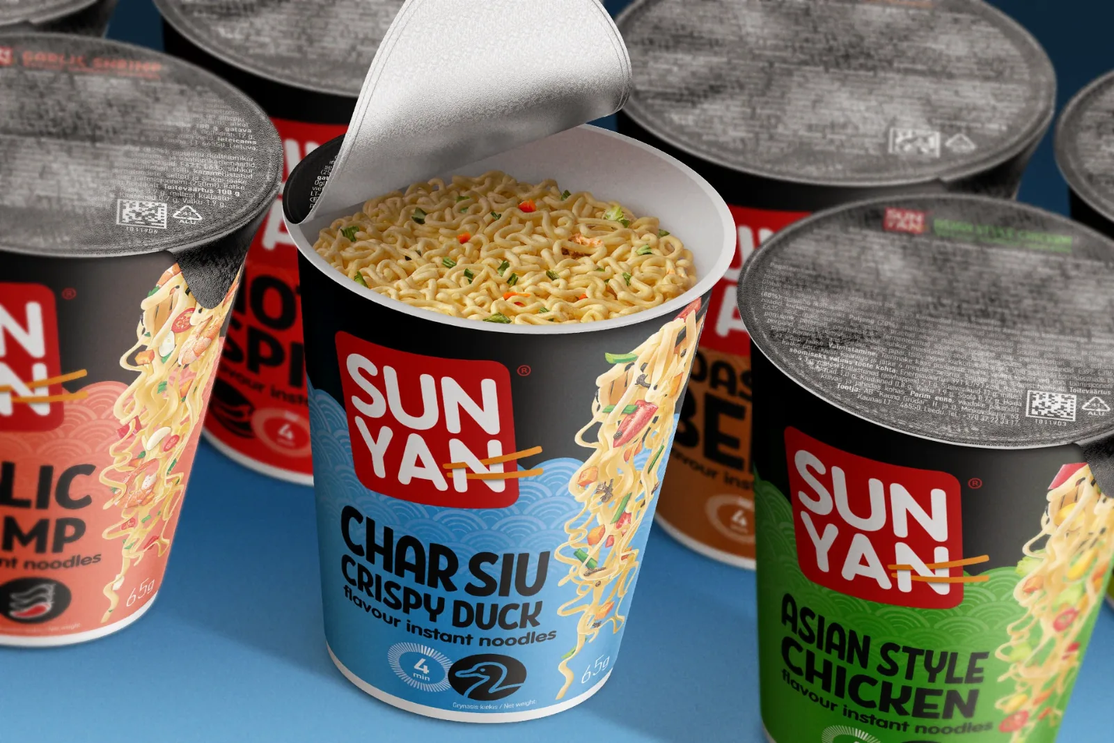 NoodleHub — Instant ramen & noodles packaging — product packaging design view 4