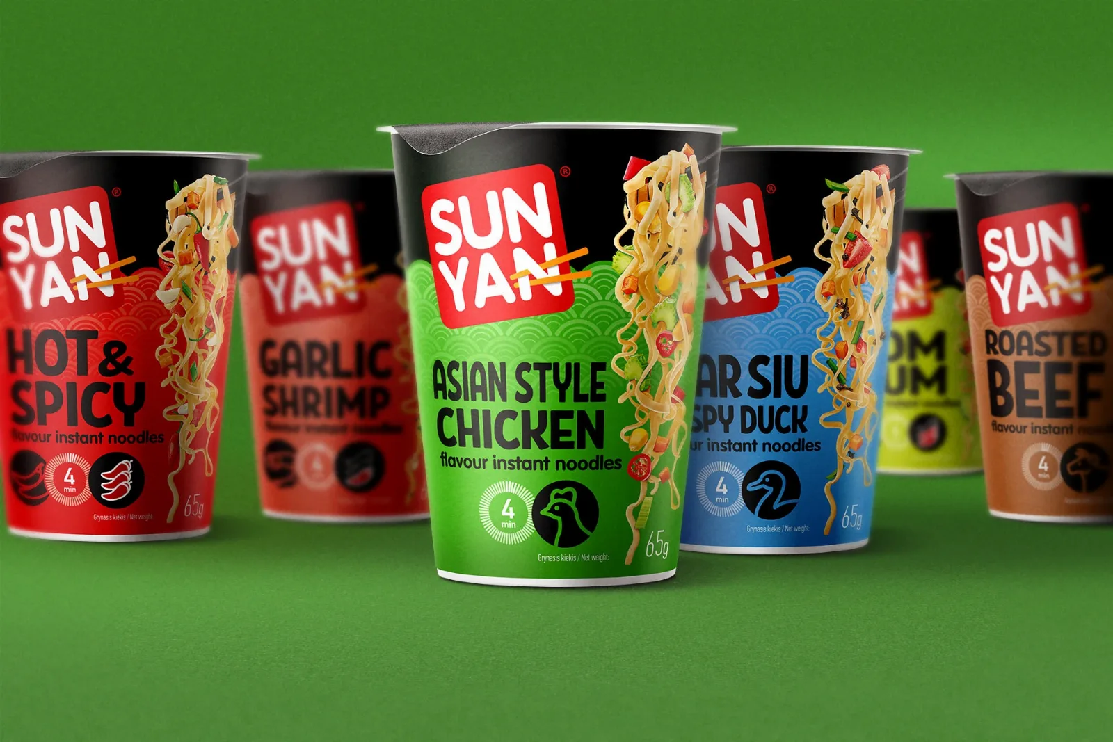 NoodleHub — Instant ramen & noodles packaging — product packaging design view 7