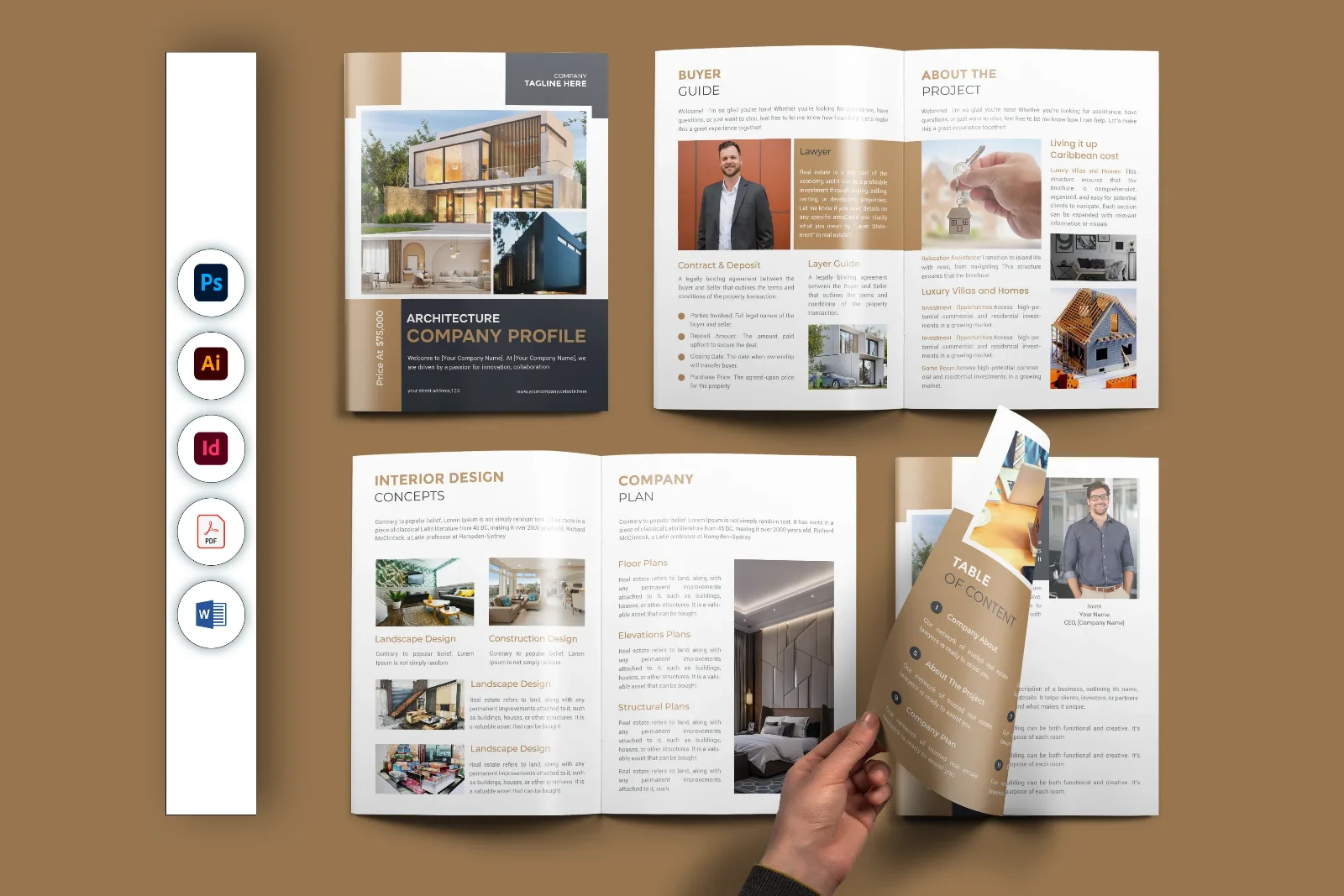 Skyline Estates — Company profile design — product packaging design view 5