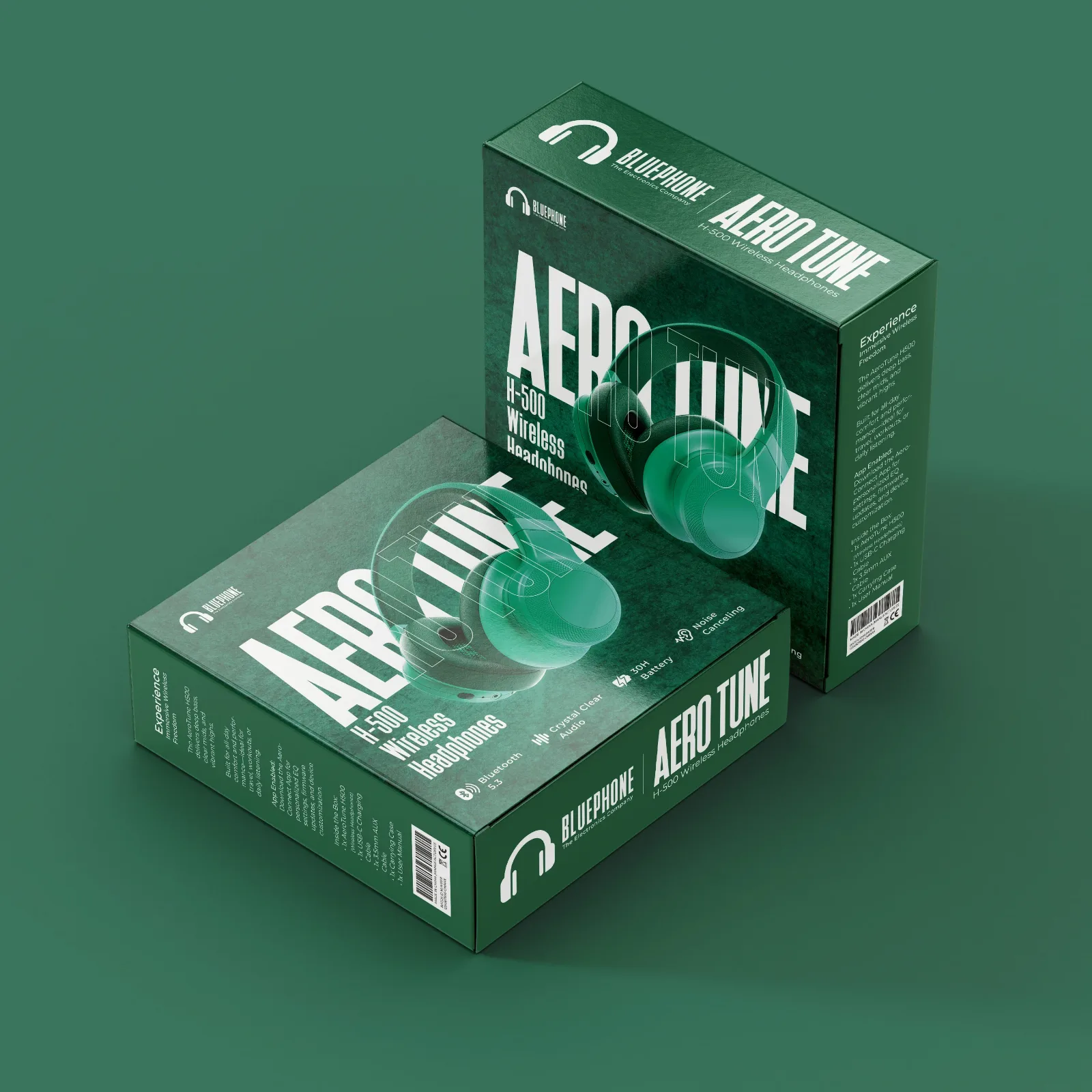 SonicFold &mdash; Headphones retail box design &mdash; product packaging design view 5