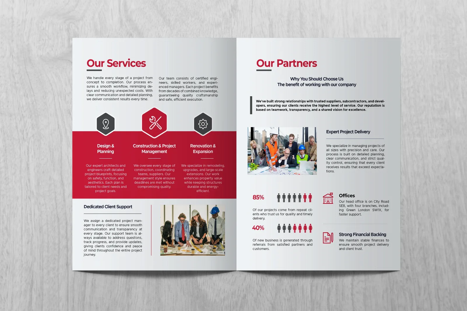 StoneBridge Civil — Company profile design — product packaging design view 5